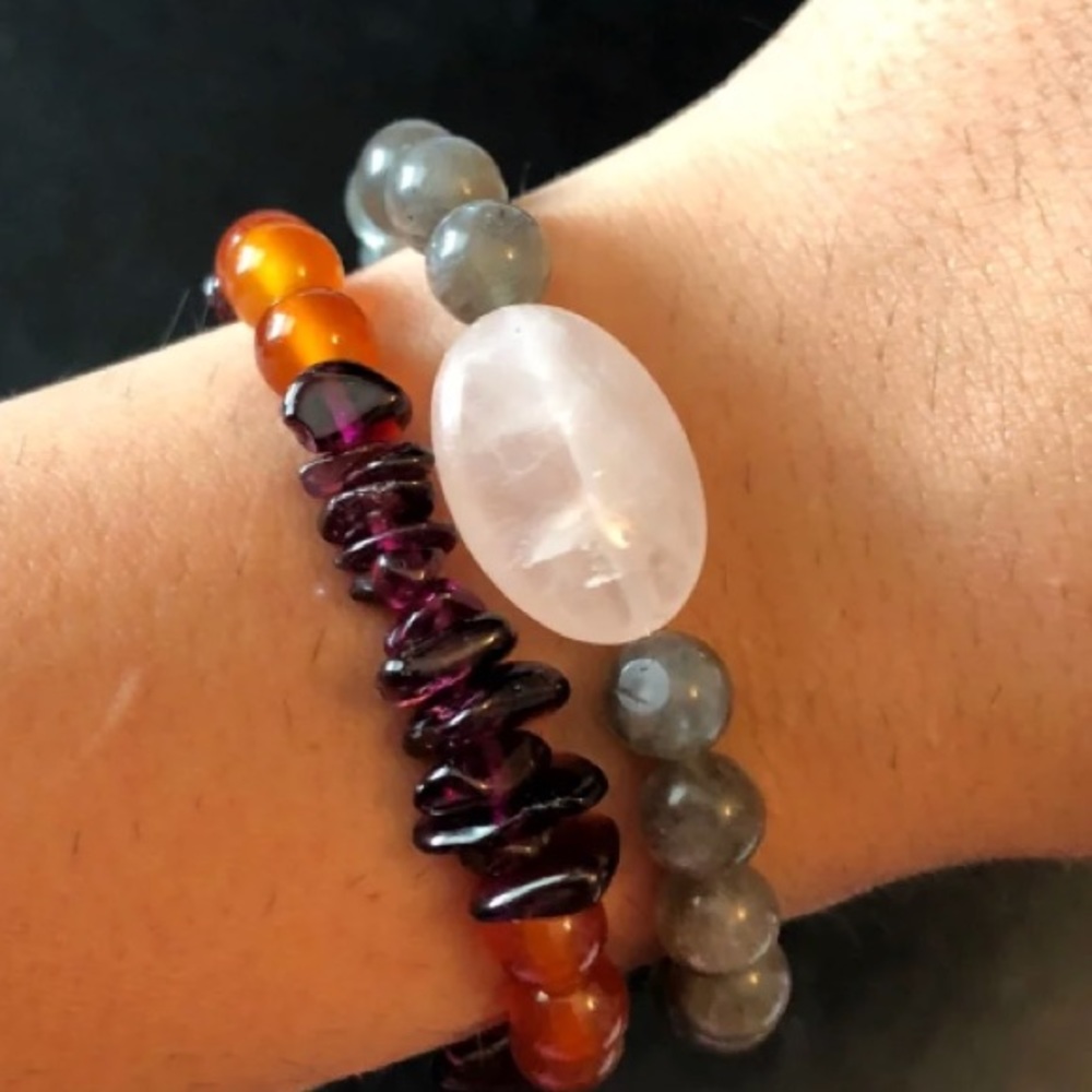 Handmade Natural Crystal Healing Bracelet Set